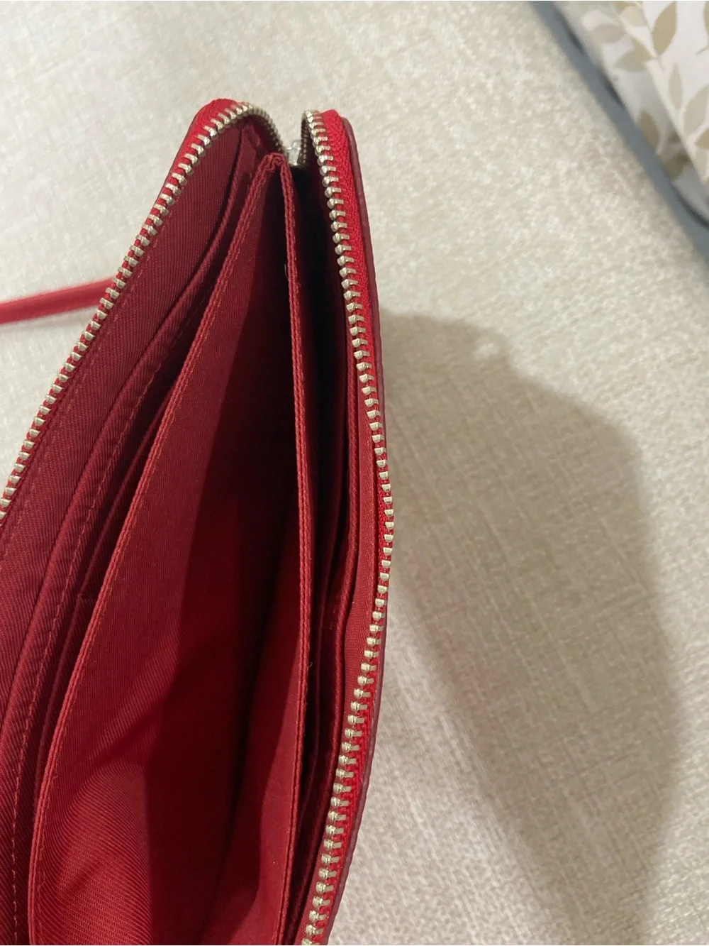 Coach Red Leather Wristlet/Wallet
